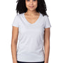 Threadfast Apparel Womens Ultimate Short Sleeve V-Neck T-Shirt - Silver Grey