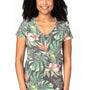 Threadfast Apparel Womens Ultimate Short Sleeve V-Neck T-Shirt - Tropical Jungle