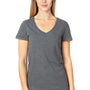 Threadfast Apparel Womens Ultimate Short Sleeve V-Neck T-Shirt - Heather Charcoal Grey