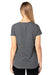 Threadfast Apparel 200RV Womens Ultimate Short Sleeve V-Neck T-Shirt Heather Charcoal Grey Back