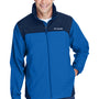 Columbia Mens Glennaker Lake Waterproof Full Zip Hooded Rain Jacket - Blue Jay/Navy Blue