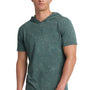 Next Level Mens Mock Twist Short Sleeve Hooded T-Shirt Hoodie - Forest Green - Closeout