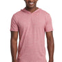 Next Level Mens Mock Twist Short Sleeve Hooded T-Shirt Hoodie - Tech Pink - Closeout