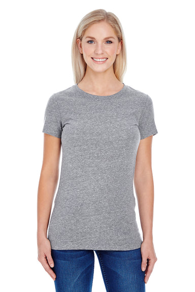 Threadfast Apparel 202A Womens Short Sleeve Crewneck T-Shirt Grey Front