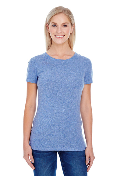 Threadfast Apparel 202A Womens Short Sleeve Crewneck T-Shirt Navy Blue Front