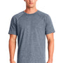 Next Level Mens Mock Twist Short Sleeve Crewneck T-Shirt - Indigo Blue - Closeout