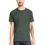 Next Level Mens Mock Twist Short Sleeve Crewneck T-Shirt - Forest Green - Closeout