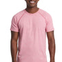 Next Level Mens Mock Twist Short Sleeve Crewneck T-Shirt - Tech Pink - Closeout
