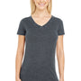 Threadfast Apparel Womens Vintage Dye Short Sleeve V-Neck T-Shirt - Vintage Charcoal Grey
