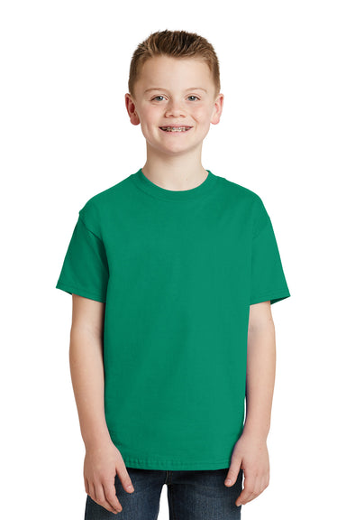 Hanes 5450/54500 Youth ComfortSoft Short Sleeve Crewneck T-Shirt Kelly Green Front