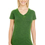 Threadfast Apparel Womens Cross Dye Short Sleeve V-Neck T-Shirt - Emerald Green