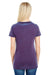 Threadfast Apparel 215B Womens Cross Dye Short Sleeve V-Neck T-Shirt Berry Purple Back