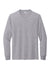 Jerzees 21LS Dri-Power Moisture Wicking Long Sleeve Crewneck T-Shirt Heather Grey Flat Front