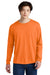 Jerzees 21LS Dri-Power Long Sleeve Crewneck T-Shirt Safety Orange Front