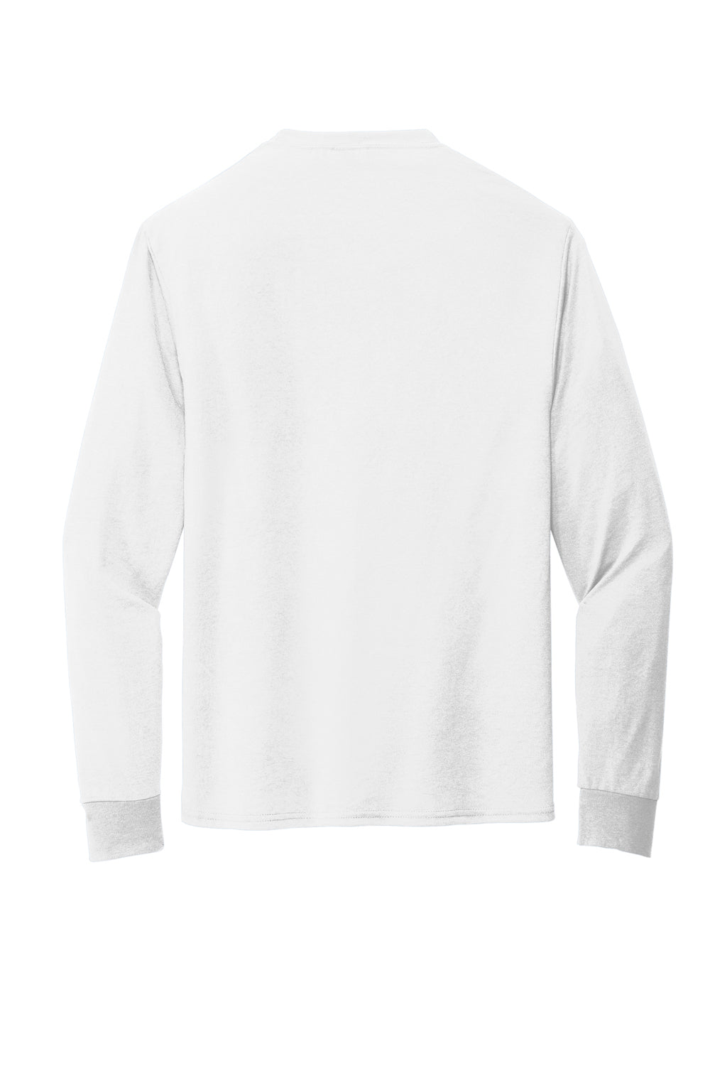 Jerzees 21LS Dri-Power Long Sleeve Crewneck T-Shirt White Flat Back