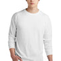 Jerzees Mens Dri-Power Moisture Wicking Long Sleeve Crewneck T-Shirt - White