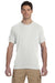 Jerzees 21M Mens Dri-Power Moisture Wicking Short Sleeve Crewneck T-Shirt White Front