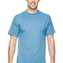 Jerzees Mens Dri-Power Moisture Wicking Short Sleeve Crewneck T-Shirt - Light Blue