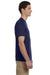 Jerzees 21M Mens Dri-Power Moisture Wicking Short Sleeve Crewneck T-Shirt Navy Blue Side