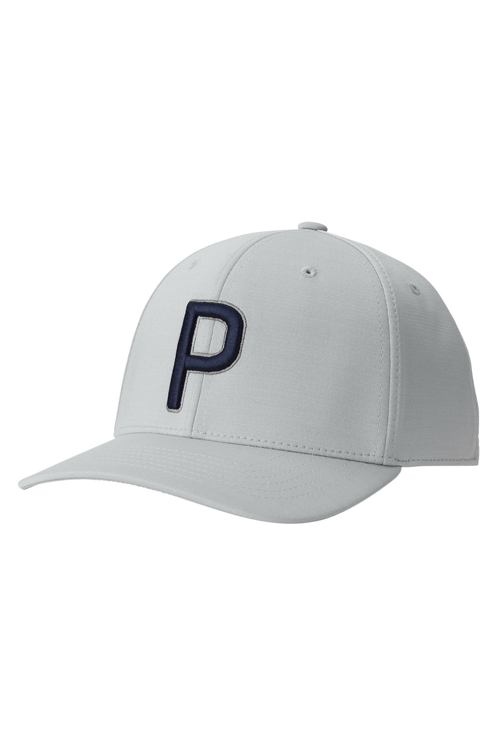Puma 22537 Mens P Snapback Hat High Rise Grey Front