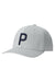 Puma 22537 Mens P Snapback Hat High Rise Grey Front