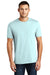 District DT104 Mens Perfect Weight Short Sleeve Crewneck T-Shirt Seaglass Blue Front