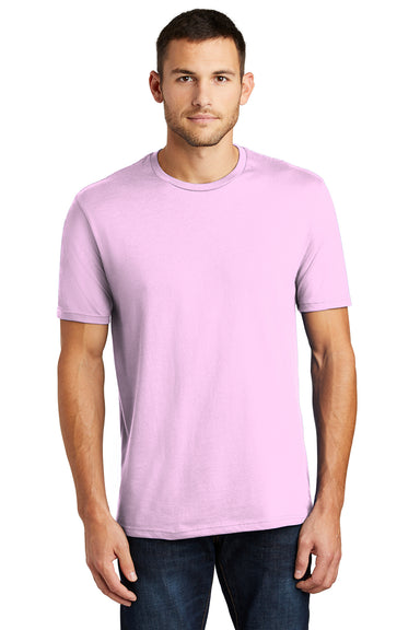 District DT104 Mens Perfect Weight Short Sleeve Crewneck T-Shirt Soft Purple Front