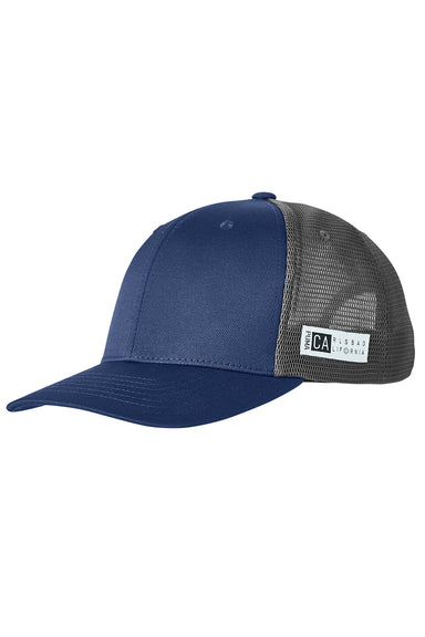 Puma 22675 Mens Snapback Trucker Hat Peacoat Blue/Quiet Shade Grey Front