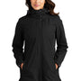 Port Authority Womens All Weather 3-in-1 Water Resistant Full Zip Hooded Jacket - Black