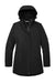 Port Authority L123 Womens All Weather 3 in 1 Full Zip Hooded Jacket Black Flat Front