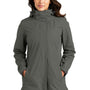 Port Authority Womens All Weather 3-in-1 Water Resistant Full Zip Hooded Jacket - Storm Grey