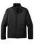 Port Authority J852 Mens Full Zip Puffer Jacket Deep Black Flat Front