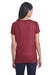 Threadfast Apparel 240RV Womens Liquid Jersey Short Sleeve V-Neck T-Shirt Cardinal Red Back