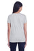 Threadfast Apparel 240RV Womens Liquid Jersey Short Sleeve V-Neck T-Shirt Silver Grey Back