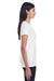 Threadfast Apparel 240RV Womens Liquid Jersey Short Sleeve V-Neck T-Shirt White Side