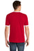American Apparel 2410W Mens Fine Jersey Short Sleeve Crewneck T-Shirt Red Back