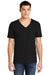 American Apparel Mens Fine Jersey Short Sleeve V-Neck T-Shirt Black Front