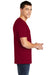 American Apparel Mens Fine Jersey Short Sleeve V-Neck T-Shirt Cranberry Red Side