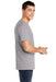 American Apparel Mens Fine Jersey Short Sleeve V-Neck T-Shirt Heather Grey Side