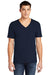 American Apparel Mens Fine Jersey Short Sleeve V-Neck T-Shirt Navy Blue Front