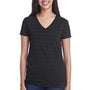 Threadfast Apparel Womens Short Sleeve V-Neck T-Shirt - Black