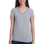 Threadfast Apparel Womens Short Sleeve V-Neck T-Shirt - Heather Grey