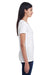 Threadfast Apparel 252RV Womens Short Sleeve V-Neck T-Shirt White Side