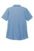 Port Authority Womens Fine Pique Short Sleeve Polo Shirt Heather Aegean Blue Flat Back