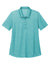 Port Authority Womens Fine Pique Short Sleeve Polo Shirt Heather Dark Teal Flat Front