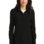 Port Authority Womens Fairway 1/4 Zip Sweatshirt - Deep Black