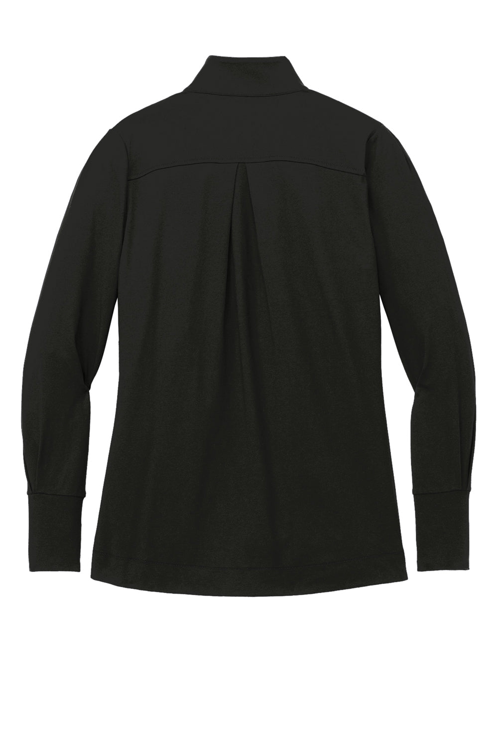 Port Authority Womens Fairway 1/4 Zip Sweatshirt Deep Black Flat Back