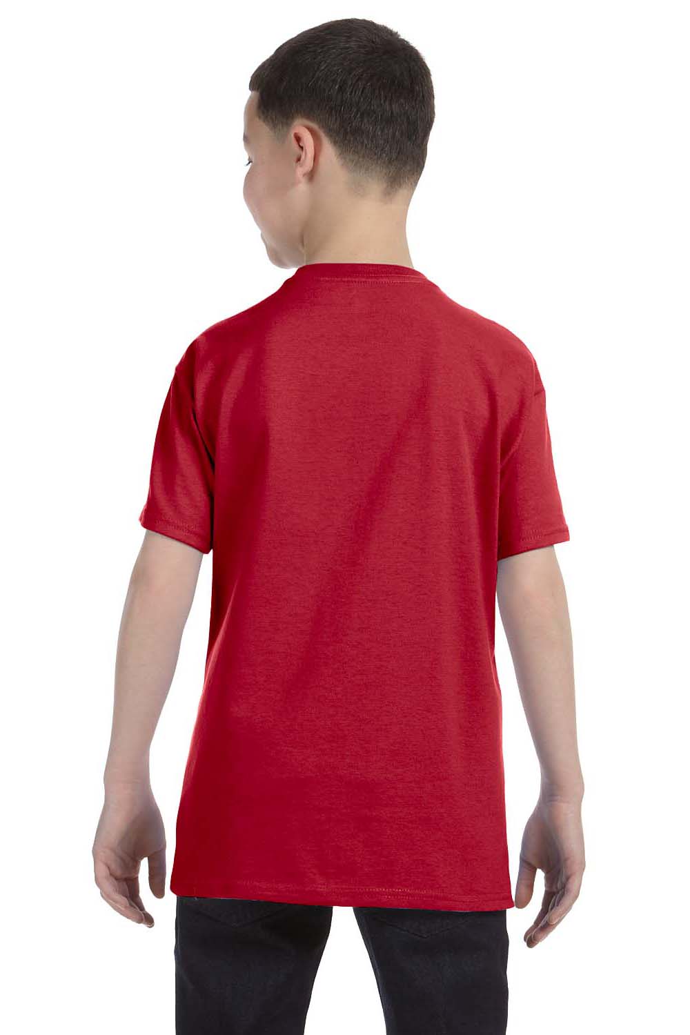 Jerzees 29B Youth Dri-Power Moisture Wicking Short Sleeve Crewneck T-Shirt Red Back