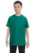 Jerzees 29B Youth Dri-Power Moisture Wicking Short Sleeve Crewneck T-Shirt Jade Green Front