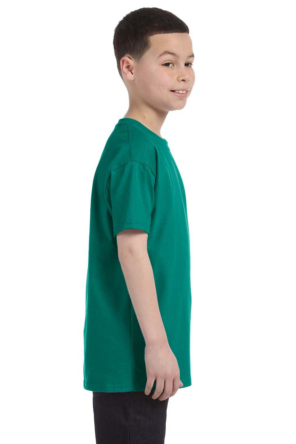 Jerzees 29B Youth Dri-Power Moisture Wicking Short Sleeve Crewneck T-Shirt Jade Green Side